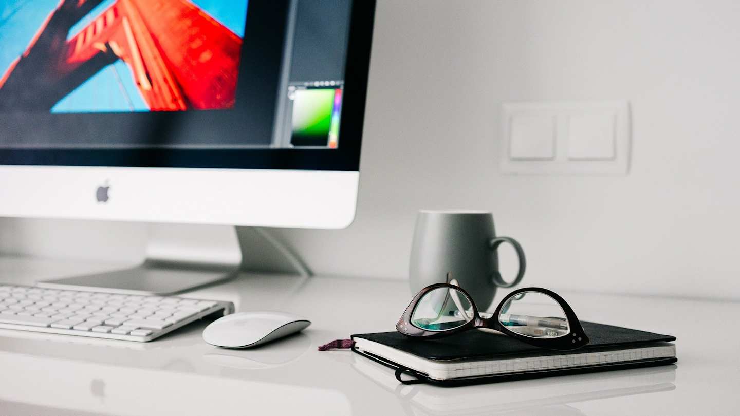 Stationery and gadgets in a home office