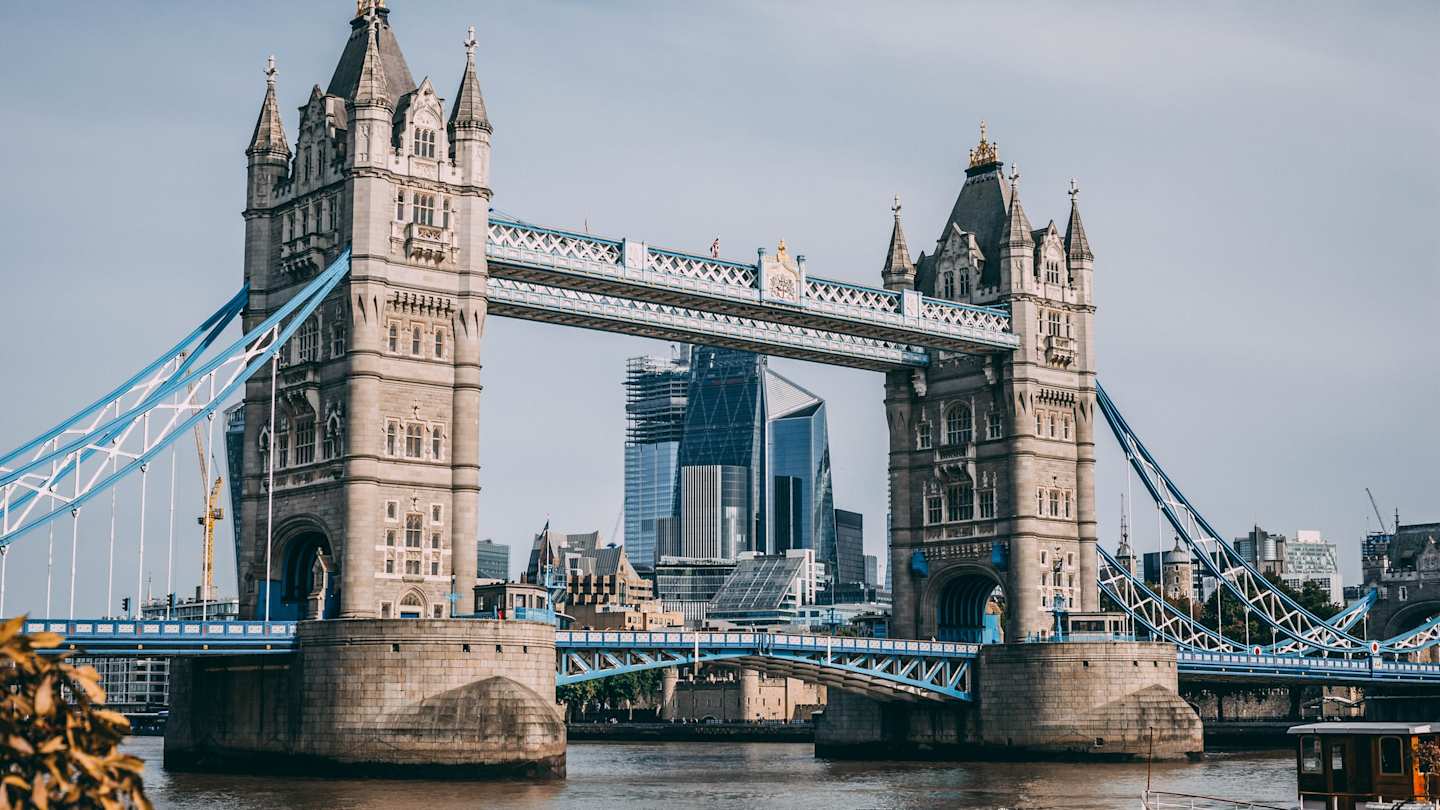 Tower Bridge over Thames, London