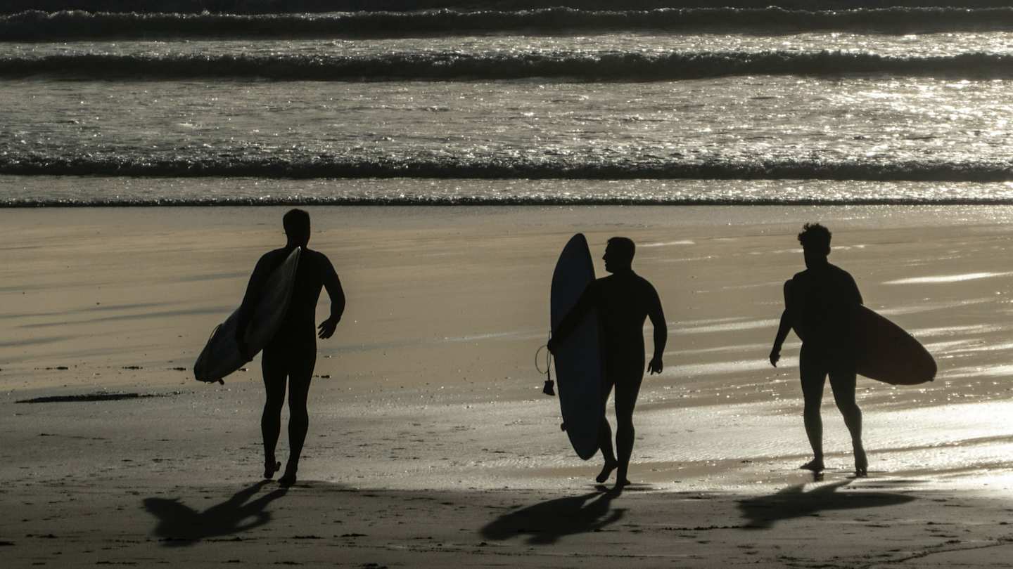 Surfing in Newquay, England