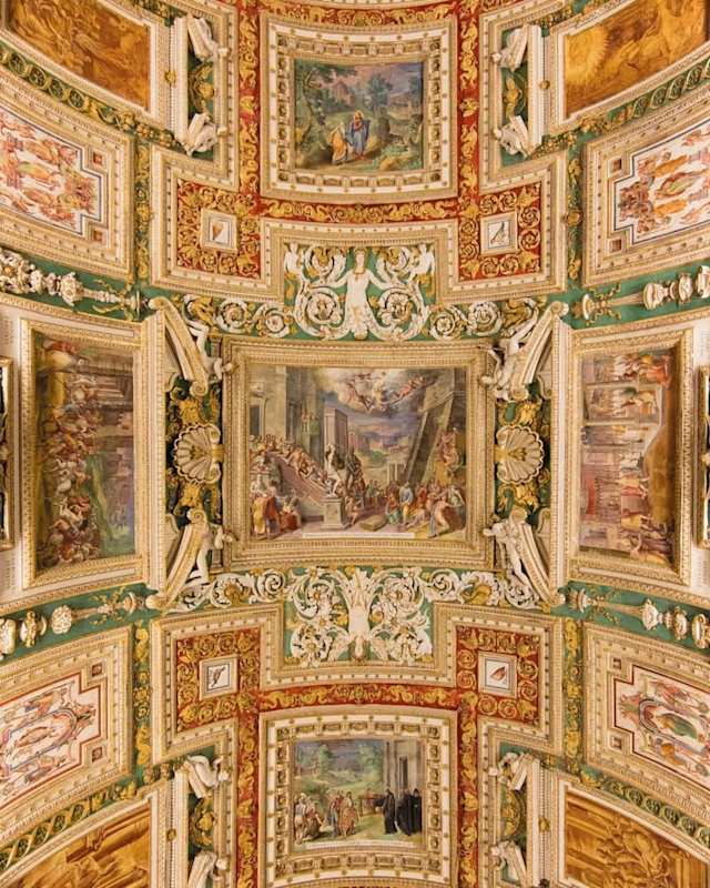 Ceiling in the Vatican Museums, Vatican City @vaticanmuseums