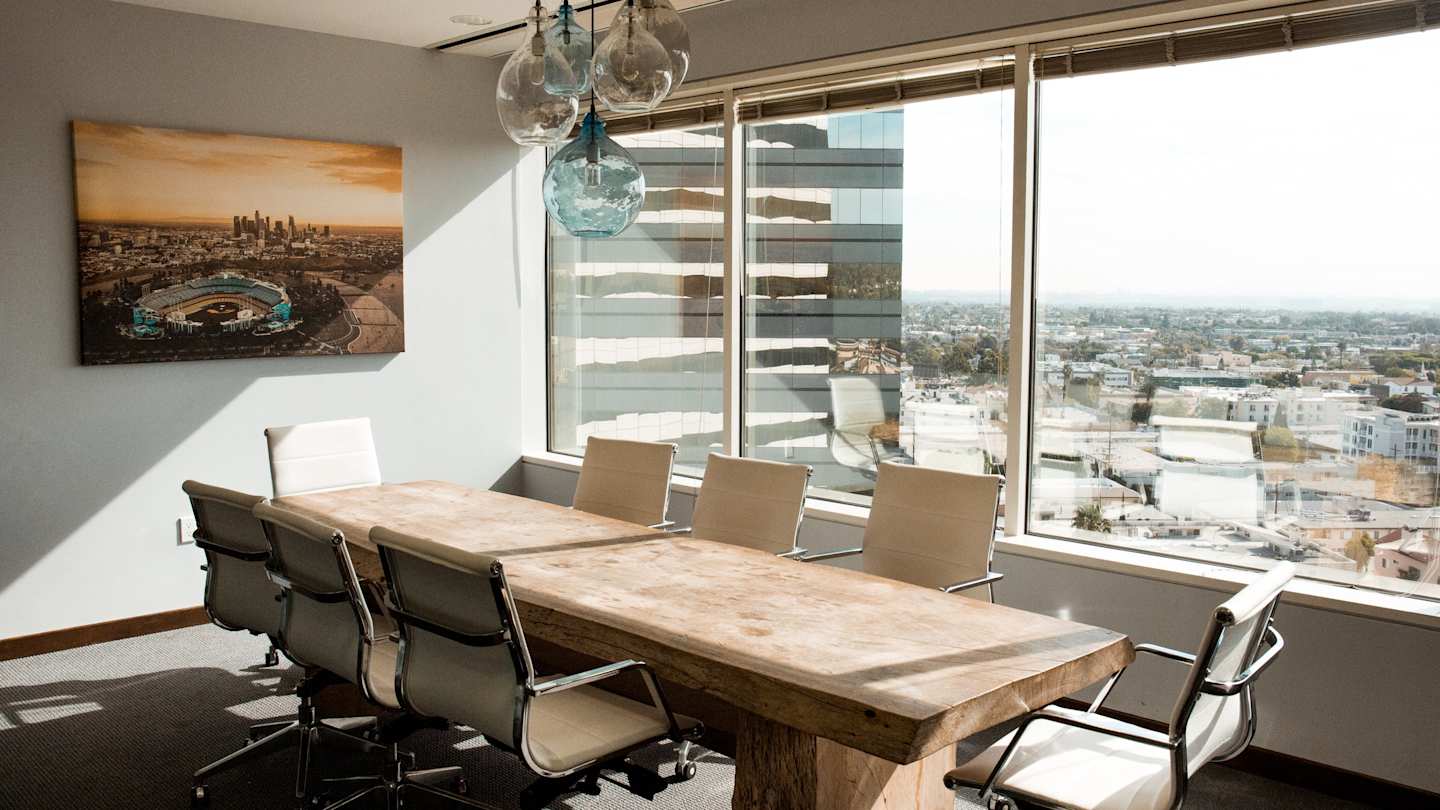 Office chairs in meeting room
