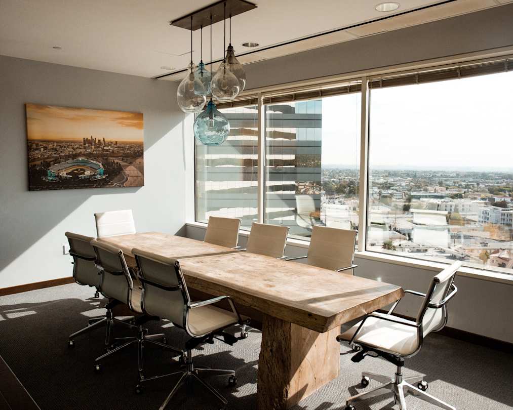 Office chairs in meeting room