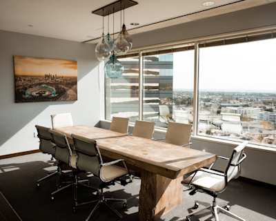 Office chairs in meeting room