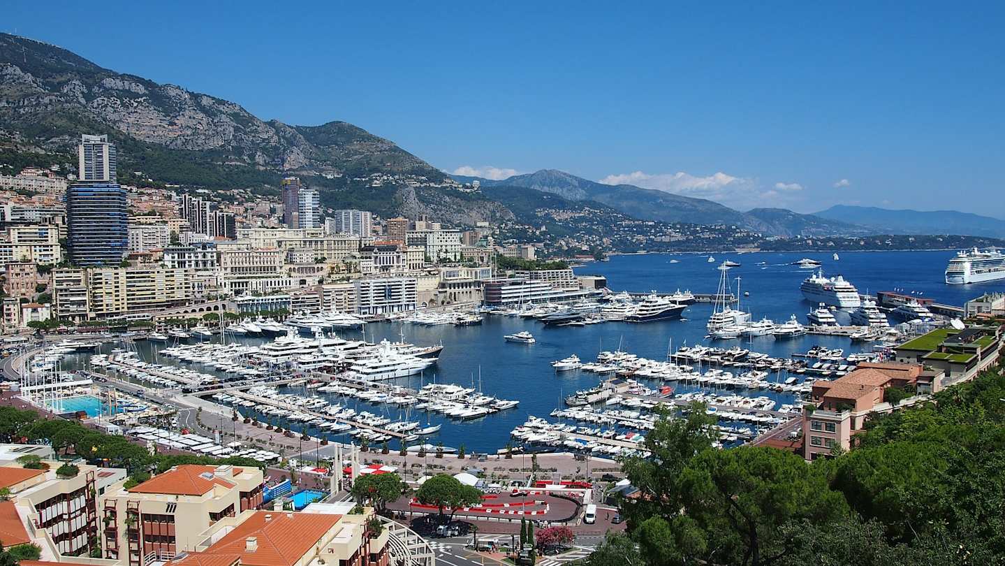 Port with boats in Monaco, French Riviera, France