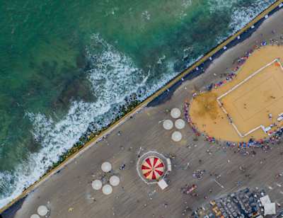 Tel Aviv beach, birds eye view