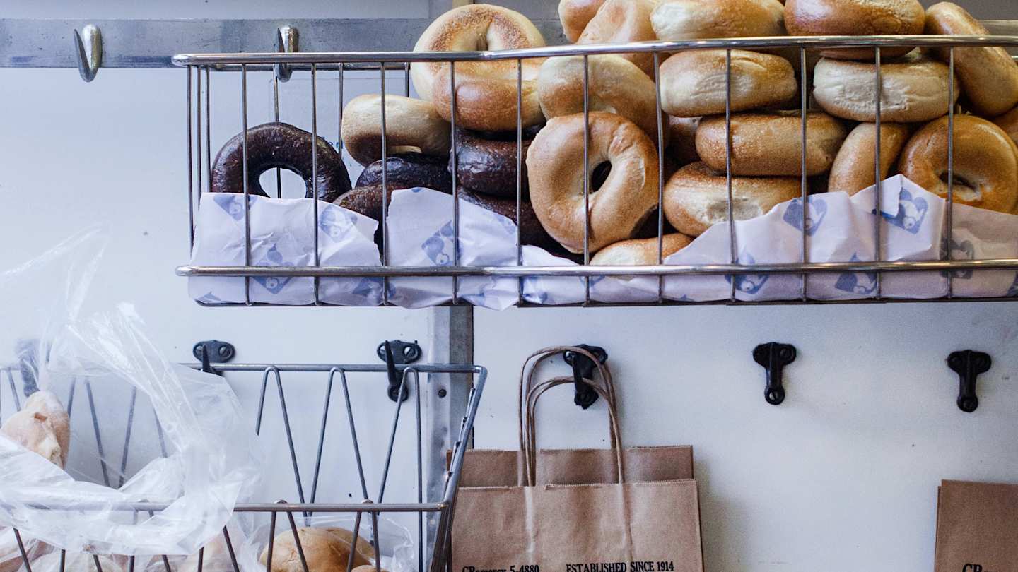 Bagels at Russ & Daughters, New York