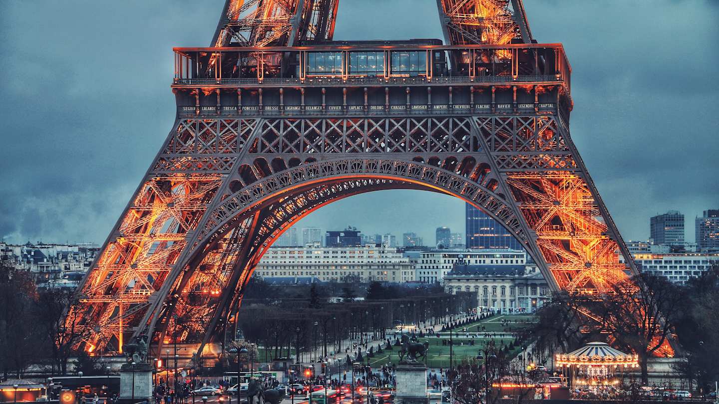 Bottom of Eiffel Tower, Paris, France
