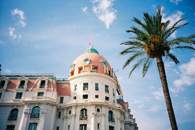 The famous Hotel Negresco, which overlooks the beach and the Promenade des Anglais, Nice, France