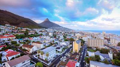 View of the City of Cape Town in South Africa