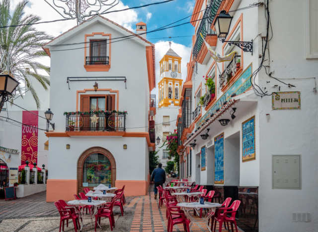 Marbella Spain July 2020 Night Photography Luxury Famous Location