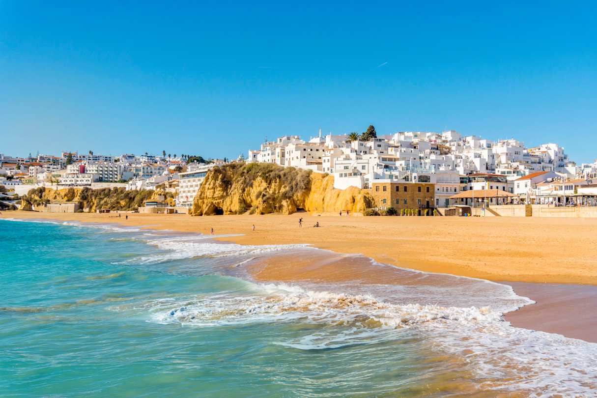 Beach in Albufeira, Algarve, Portugal
