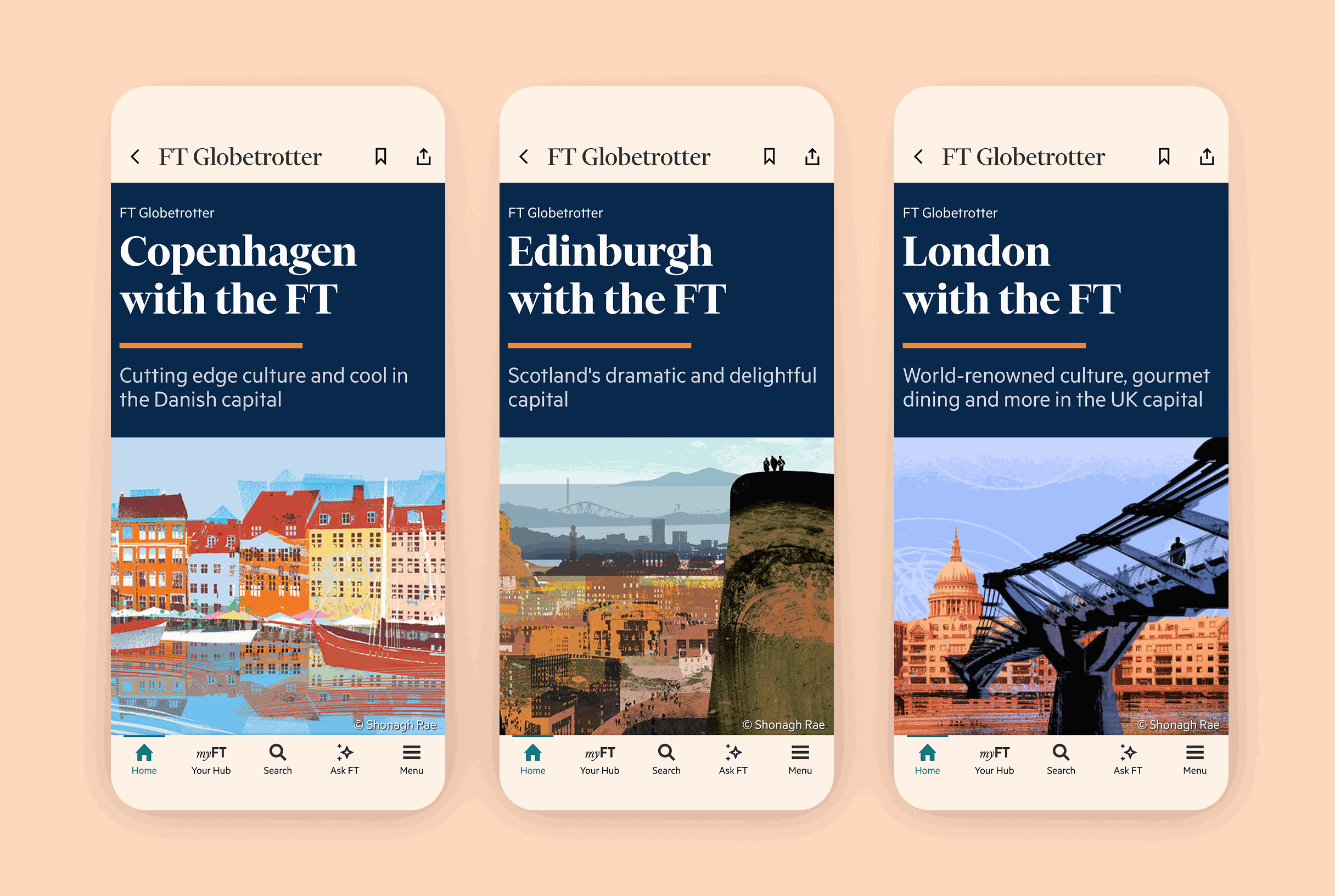 Animated preview of FT Globetrotter city guides