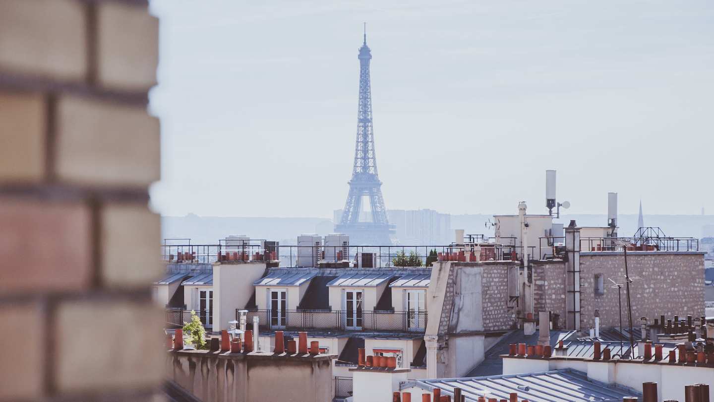 Paris rooftops and Eiffel Tower