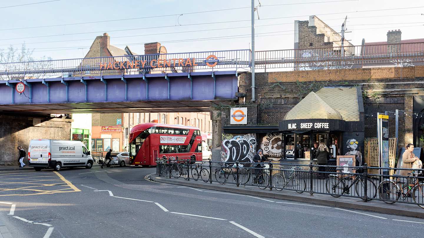 Road outside Hackney Central Station