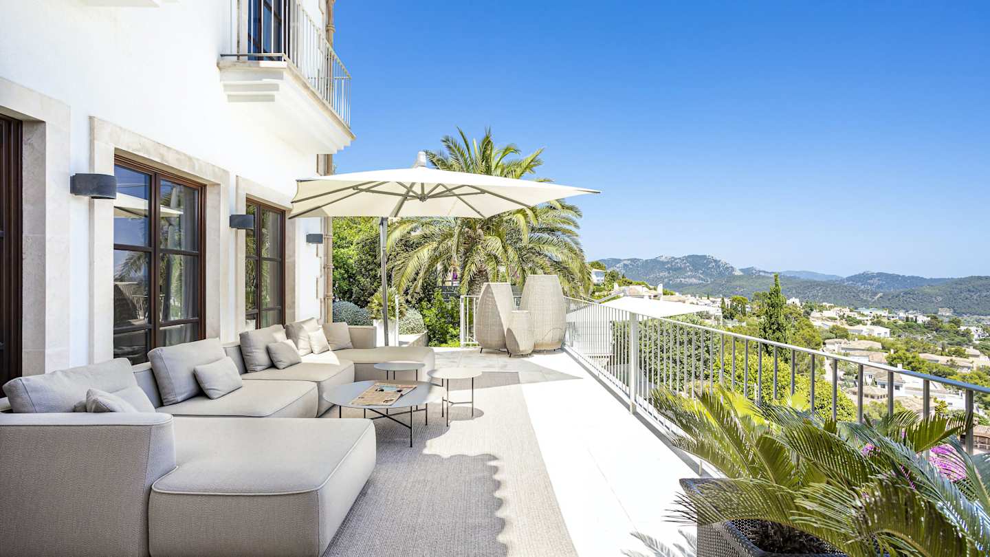 Views from the terrace of Harbour Heights, a Plum Guide home in Majorca, Spain