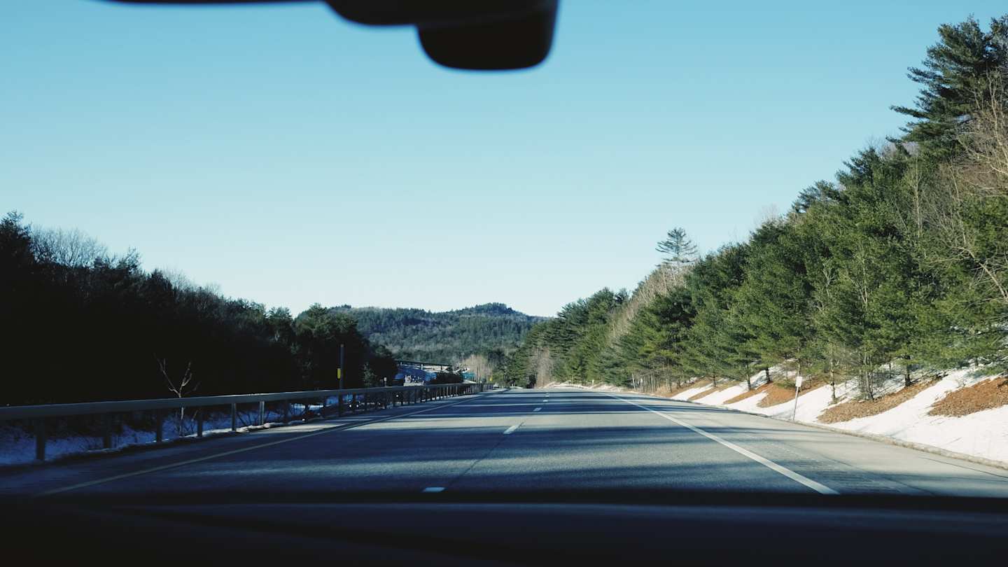 Driving through Catskill, NY, USA