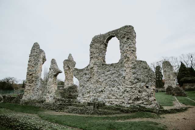 Ruins of The Abbey, Bury St Edmunds, Suffolk, UK