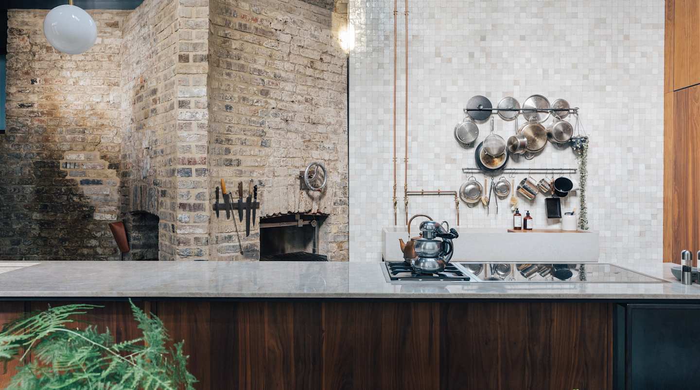 Kitchen in Plum Guide's Copper Cabana home