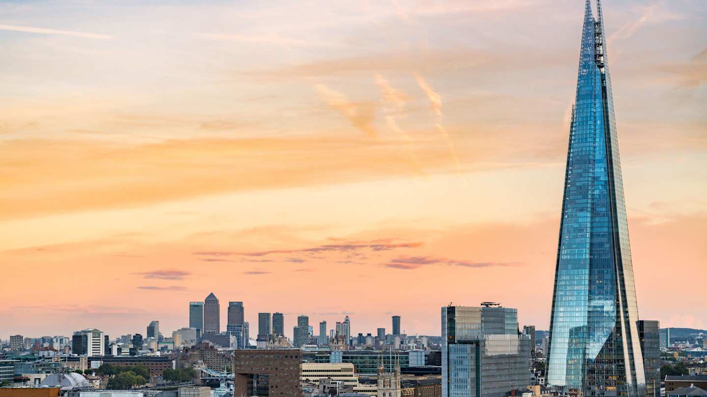 View of the Shard in London's Central Business District