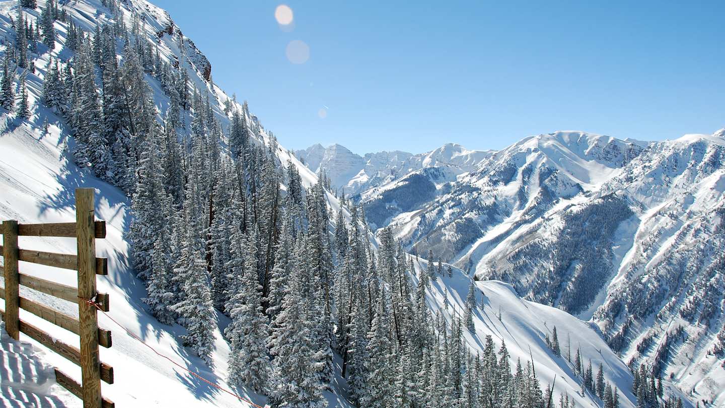 Snowy mountains in Aspen, Colorado