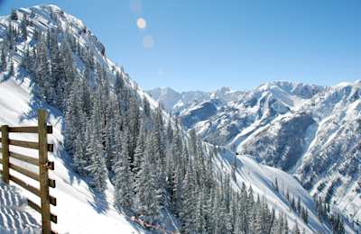 Snowy mountains in Aspen, Colorado
