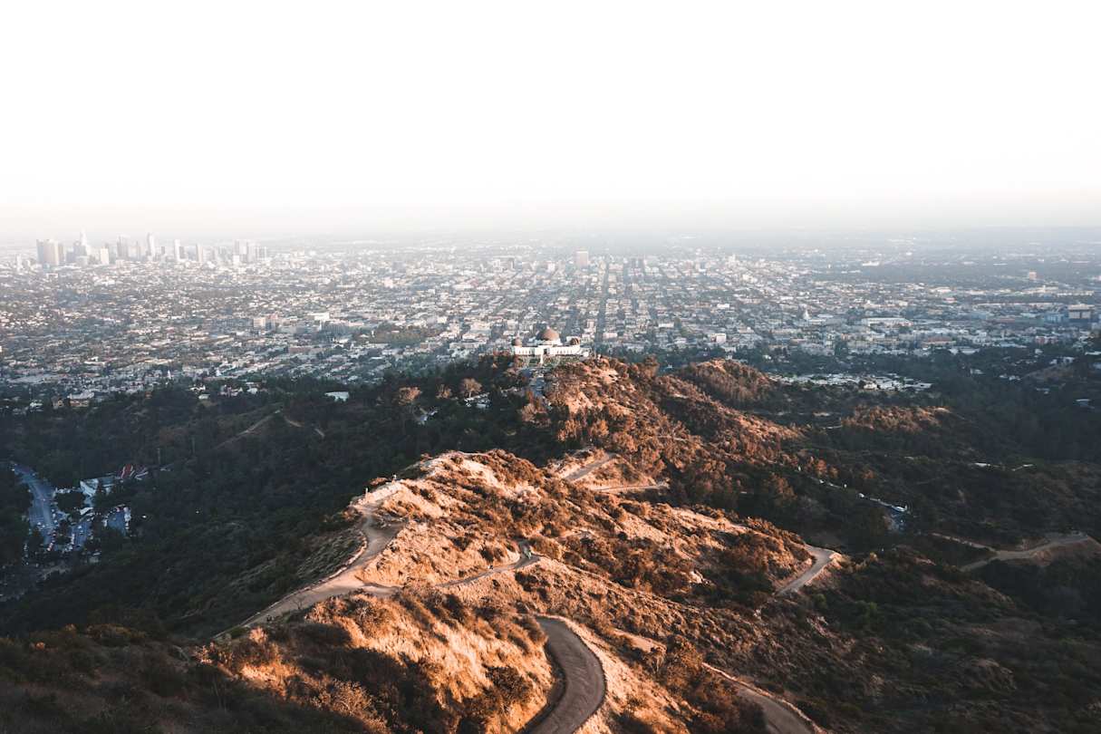 View over Griffith Observatory, Los Angeles California