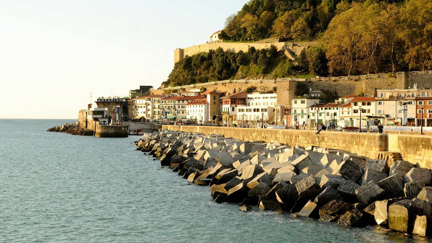 Coastline in San Sebastian, Spain