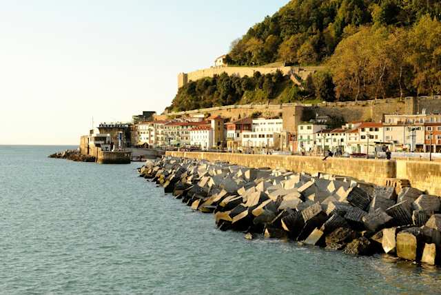 Coastline in San Sebastian, Spain