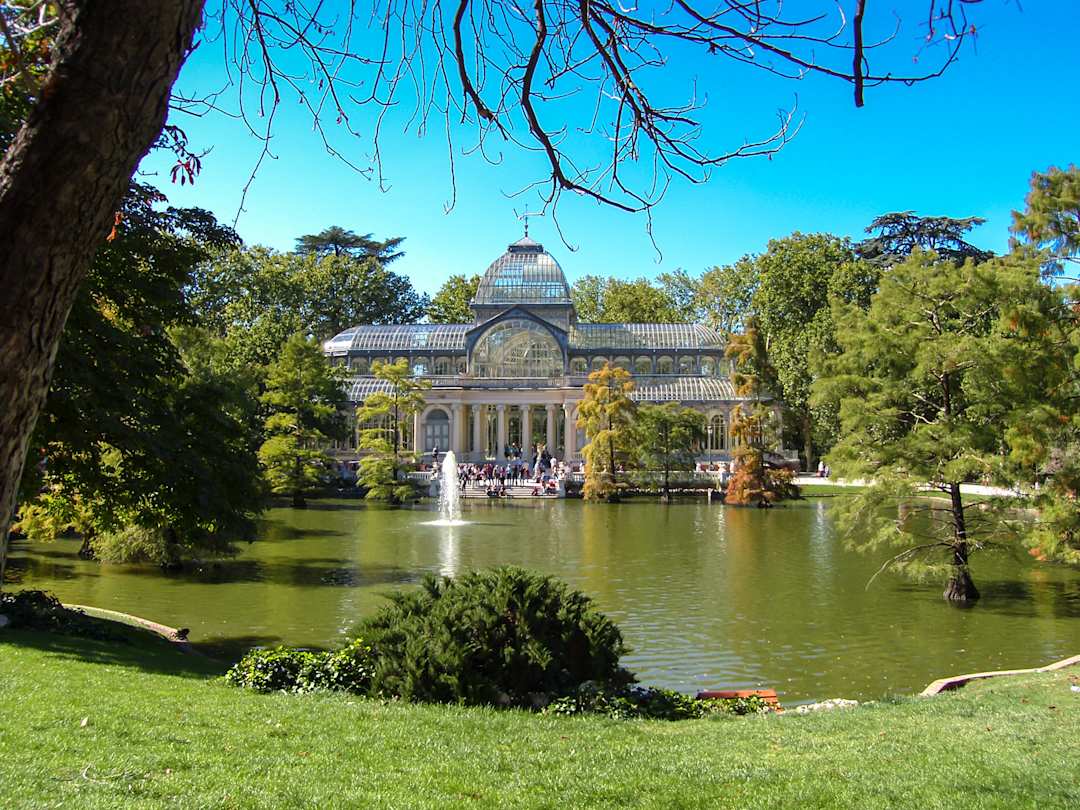 Lake in Retiro Park, Madrid, Spain