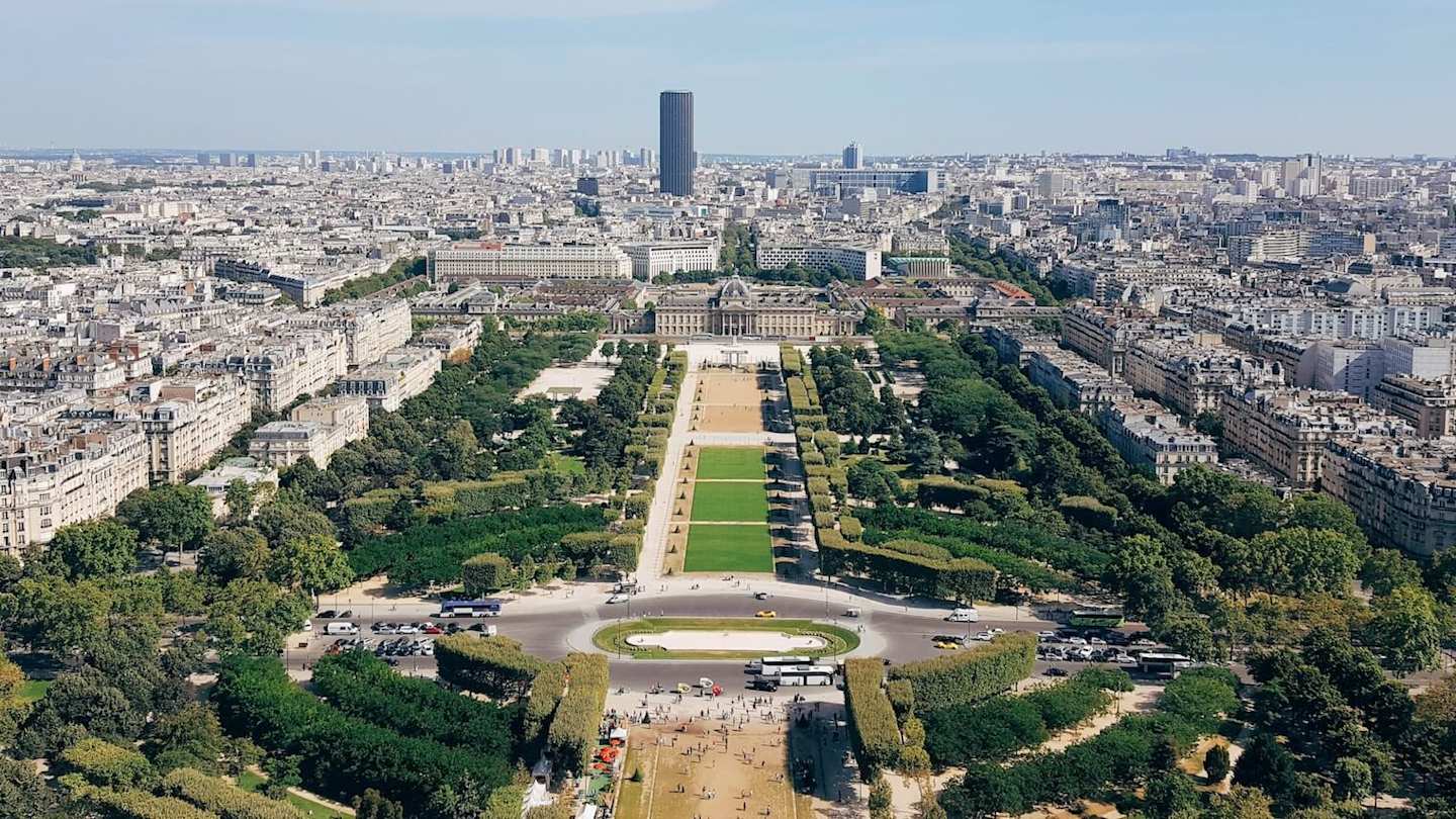Aerial view of Paris