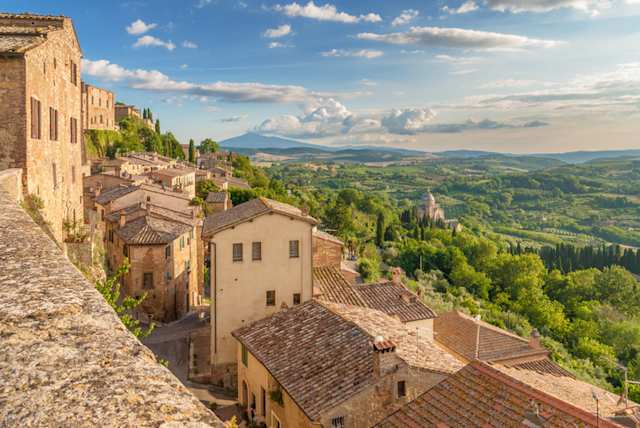 Tuscany seen from the walls of Montepulciano