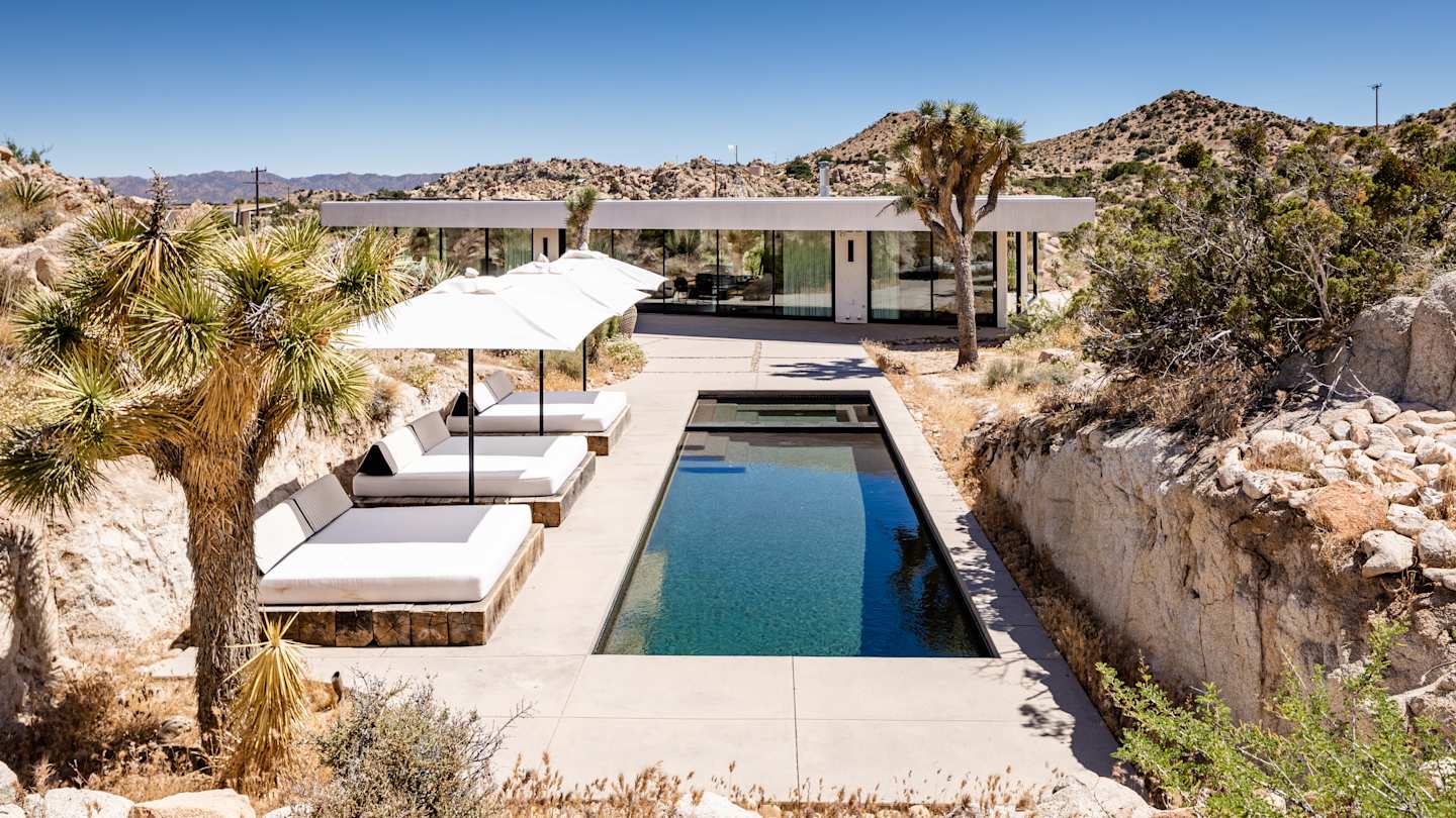 Pool and home in Yucca Valley, California