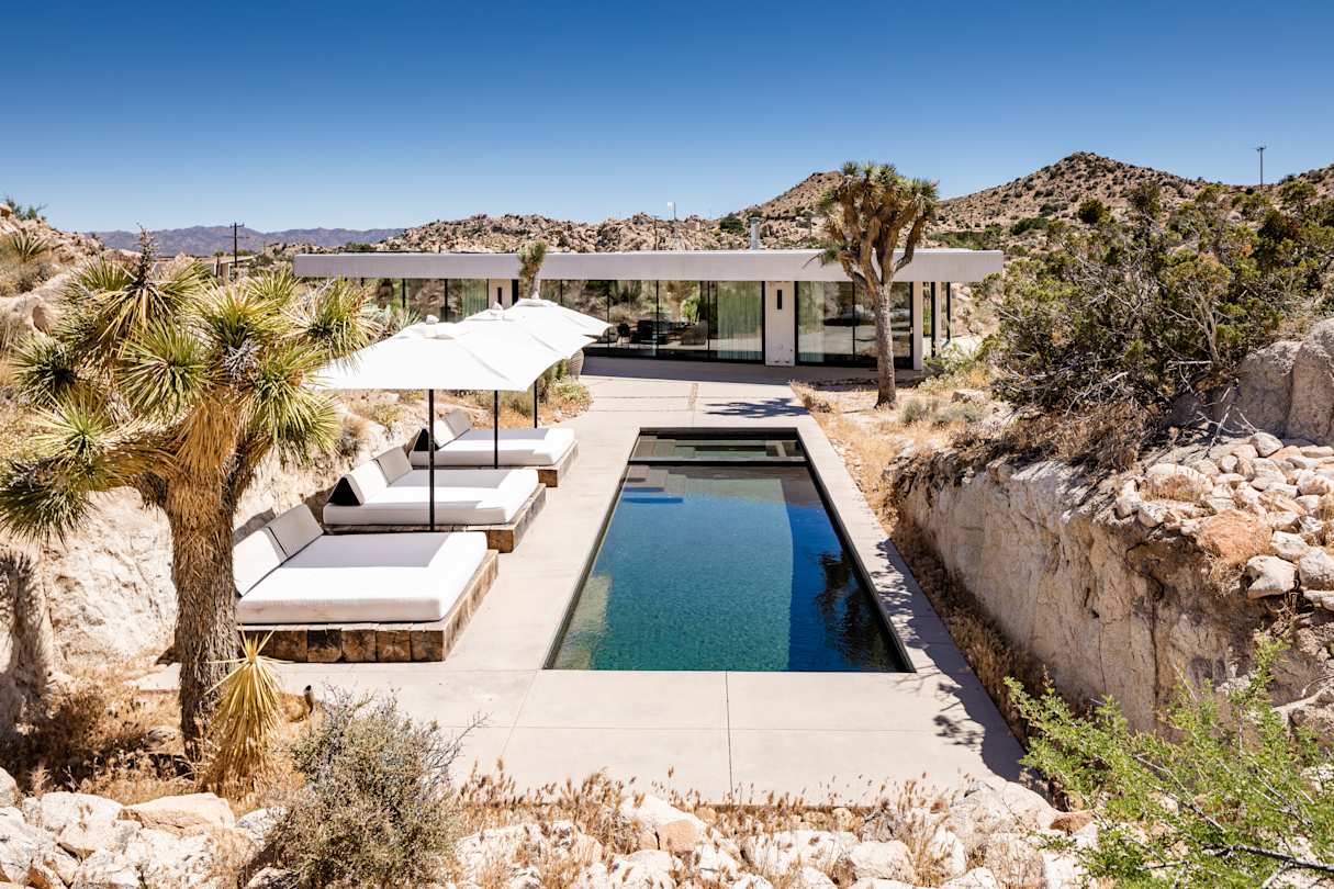 Pool and home in Yucca Valley, California