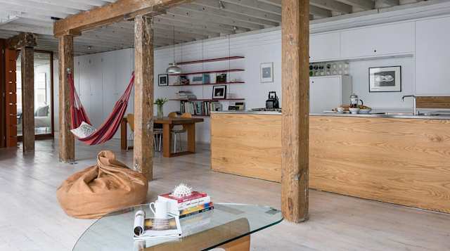 Living room inside Swing apartment