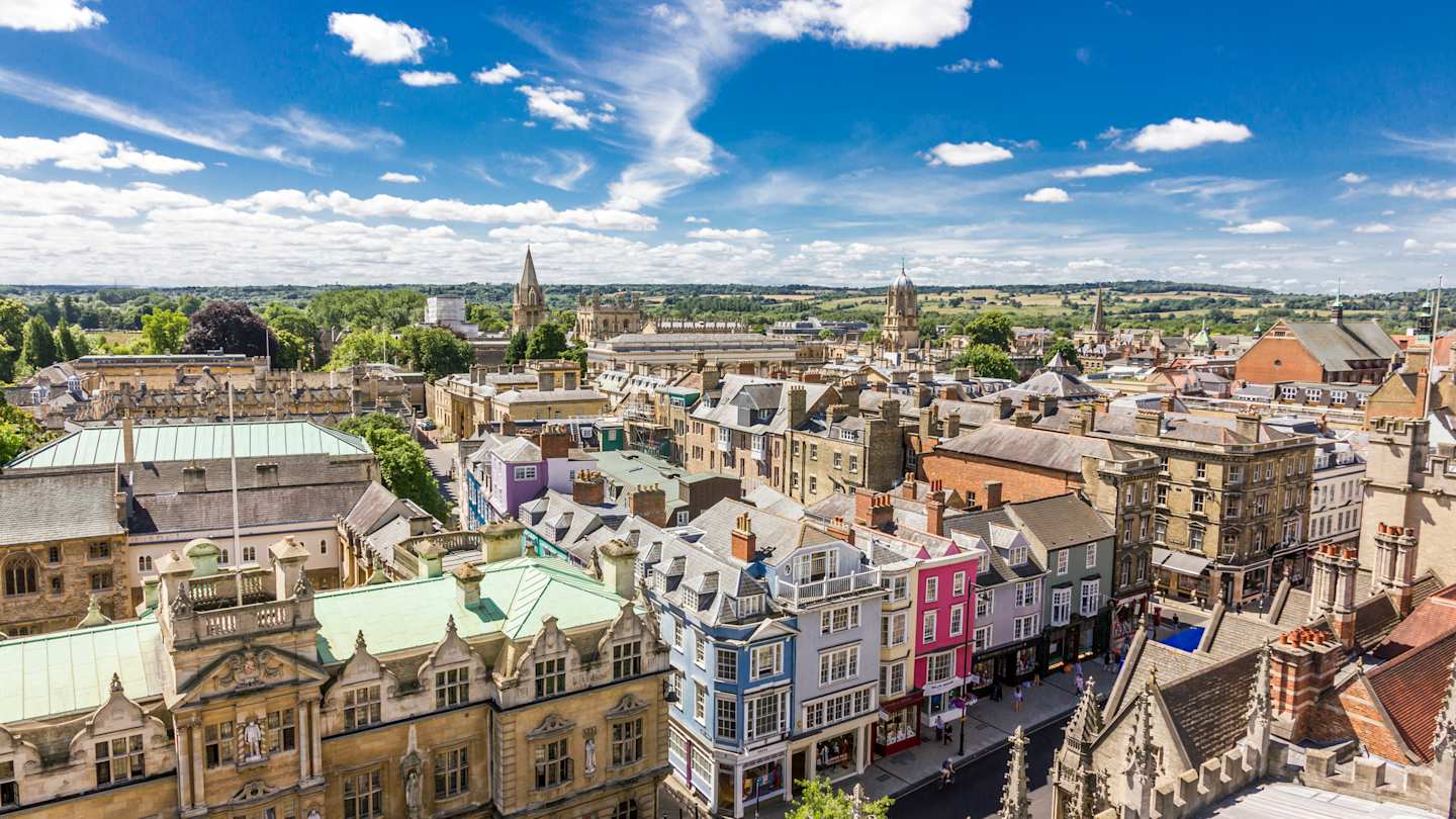 Aerial view of Oxford, England