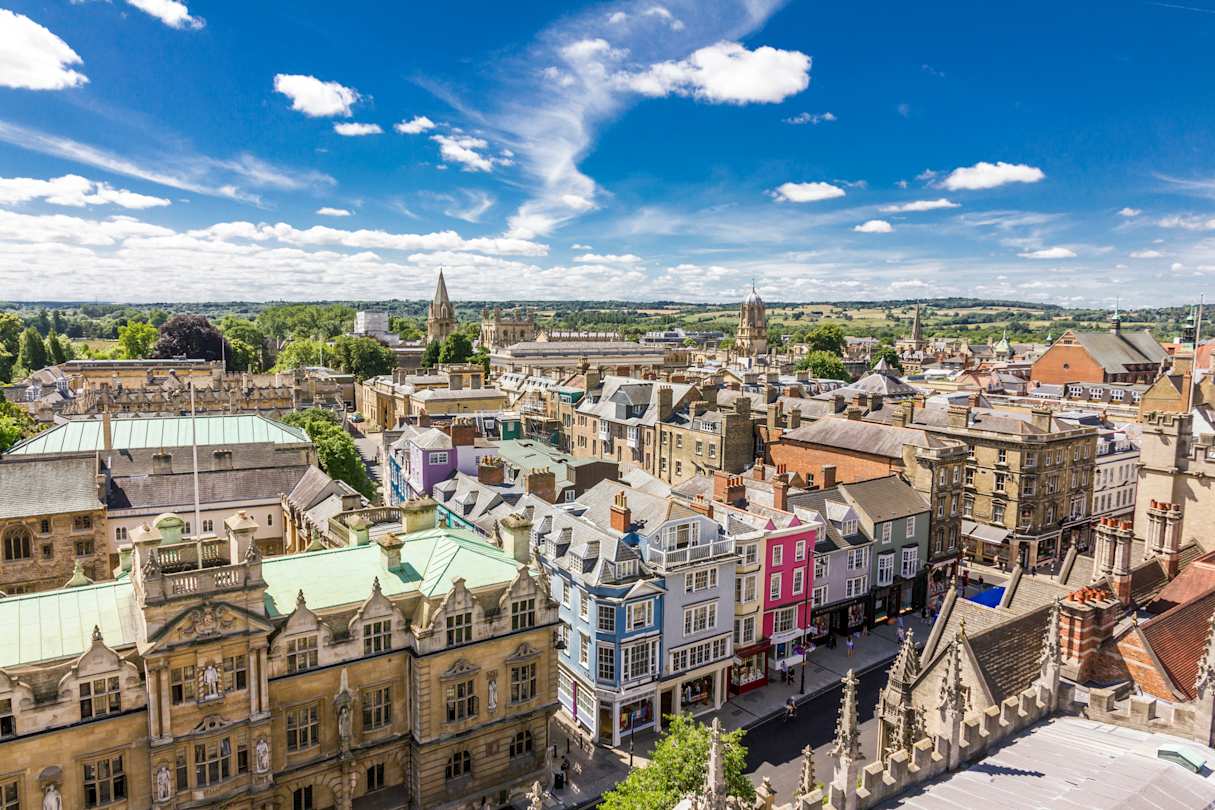 Aerial view of Oxford, England