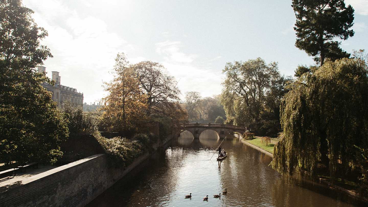 Punting in Cambridge, England, UK