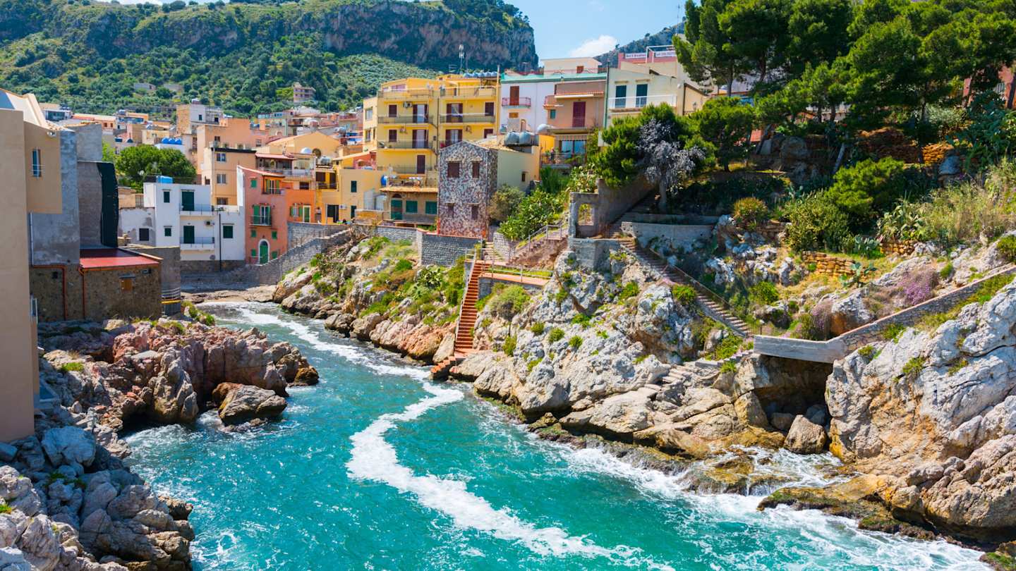 Sant'Elia seaside village in the city of Santa Flavia, Sicily