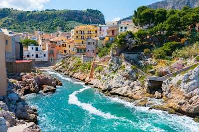 Sant'Elia seaside village in the city of Santa Flavia, Sicily