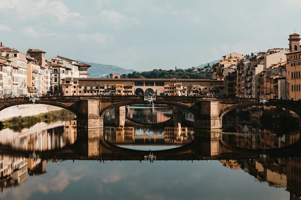 View of the Ponte Vecchio Bridge Florence, Italy