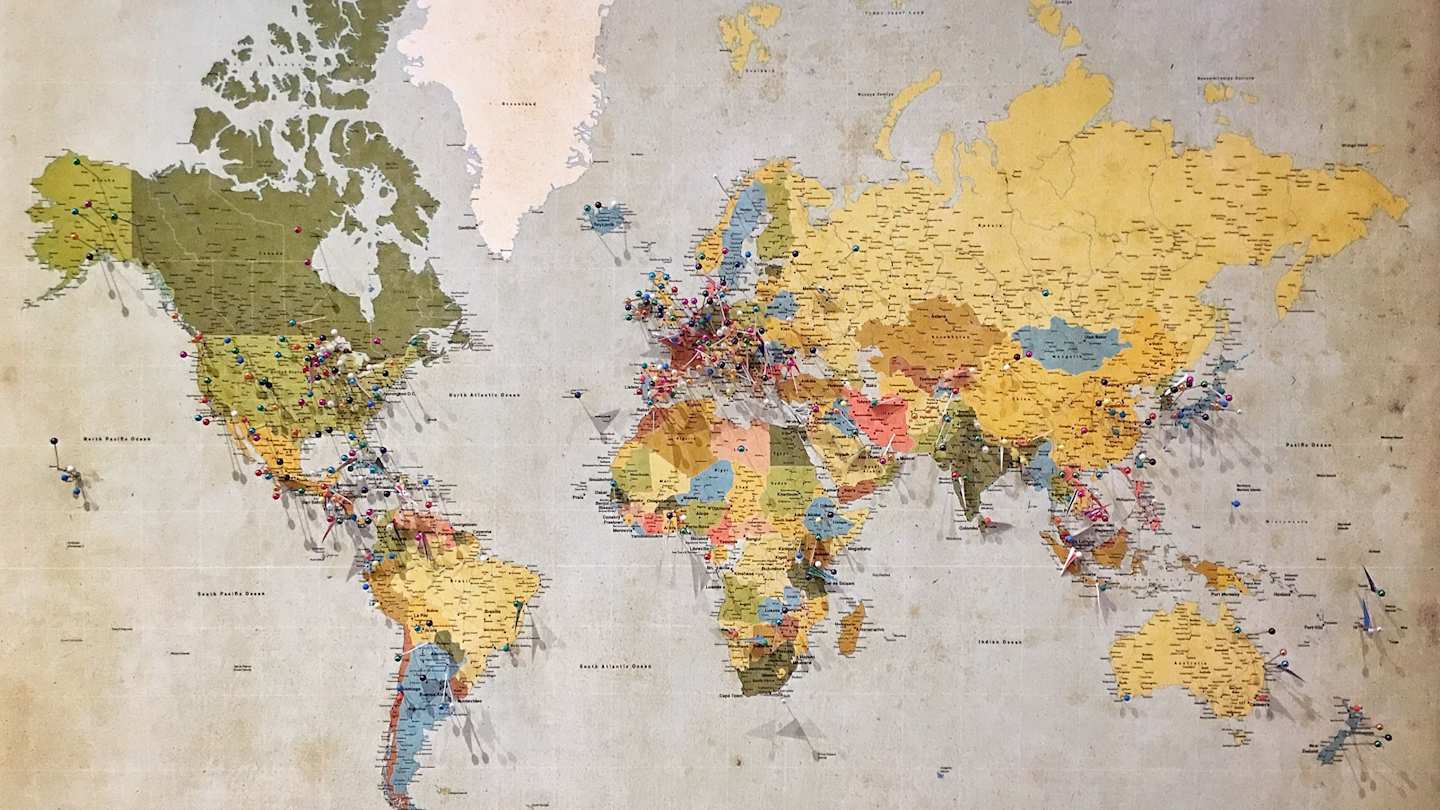 A map of the world