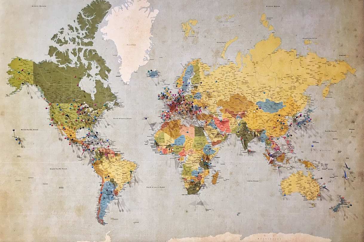 A map of the world