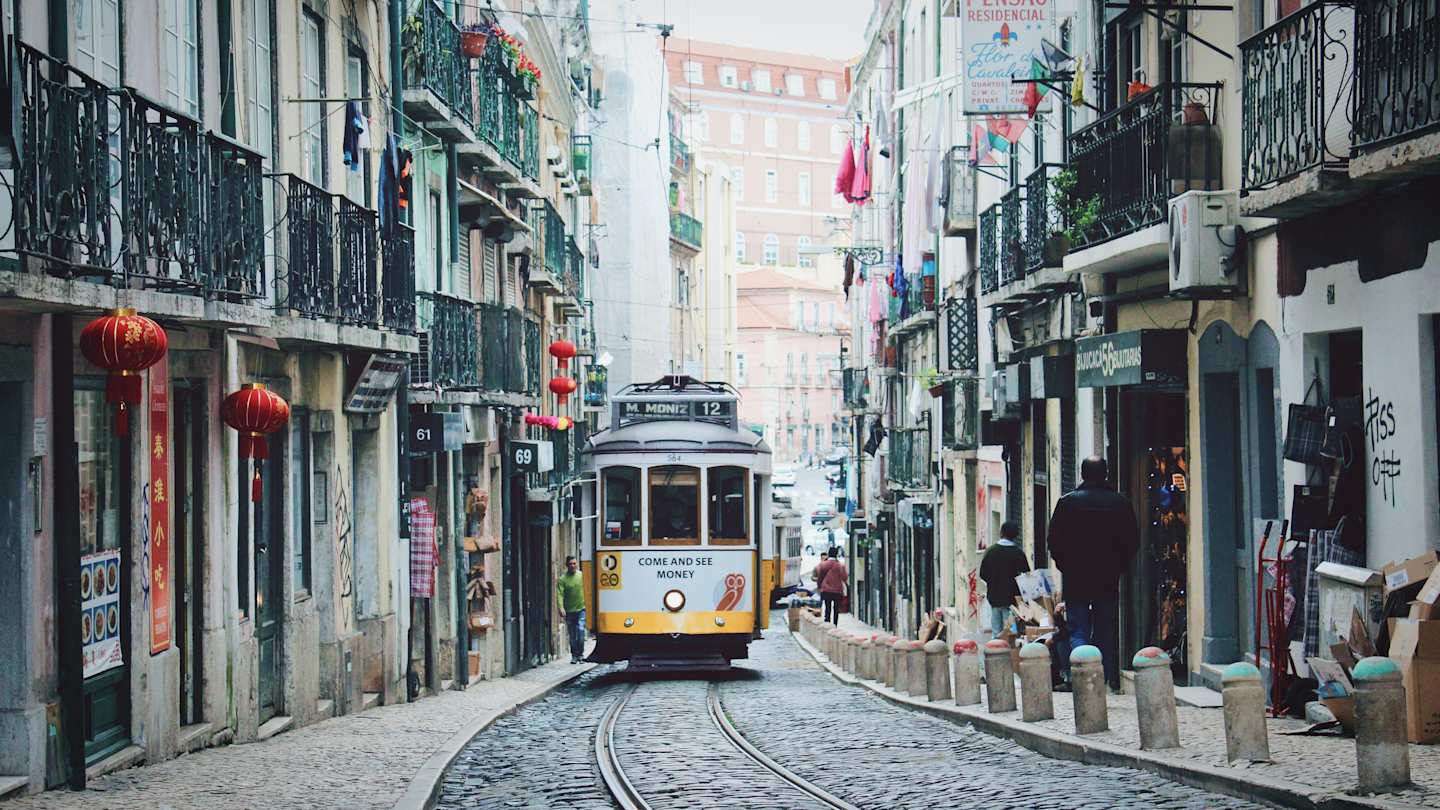 Tram in Lisbon, Portugal