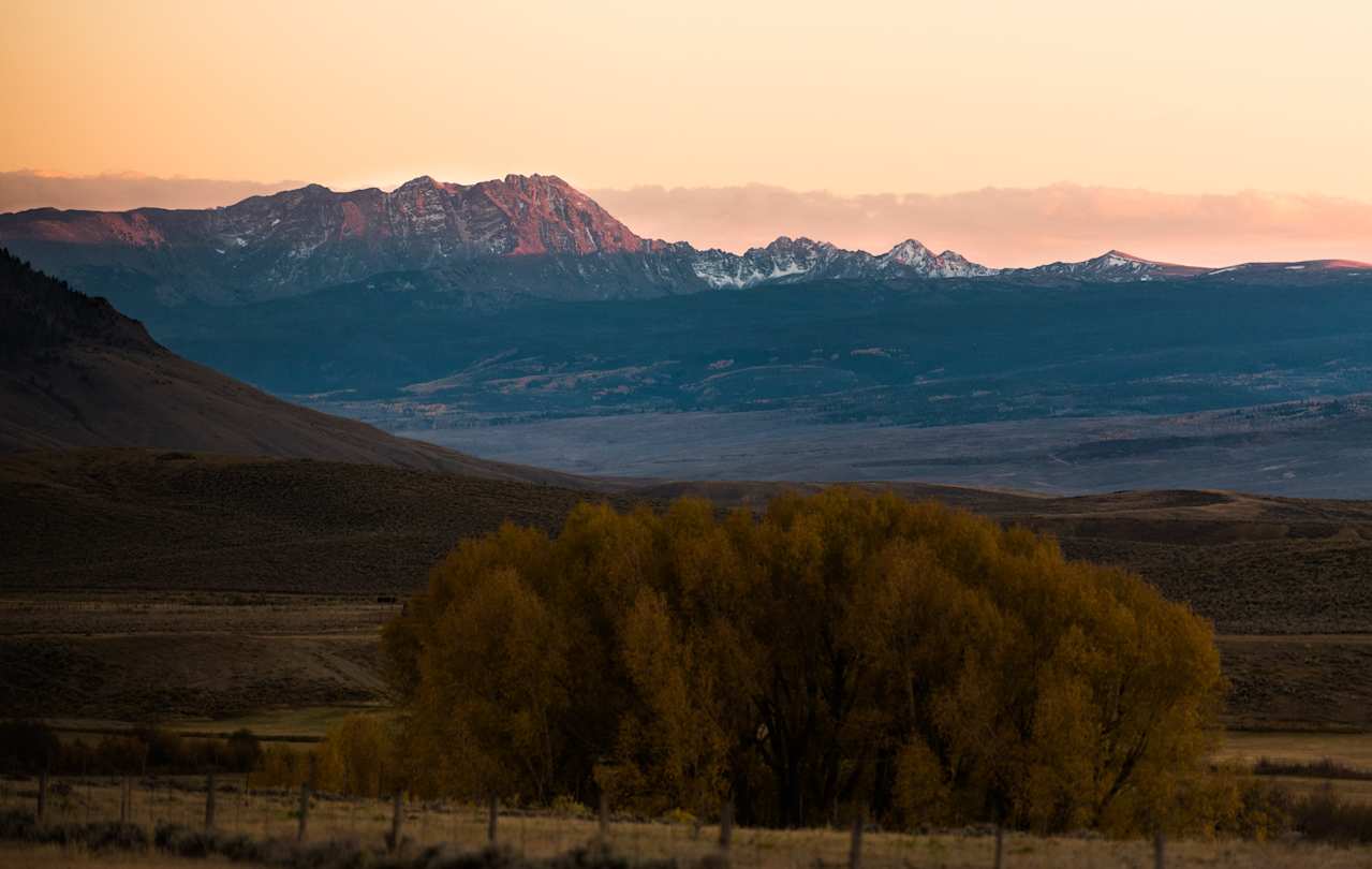 View across mountains in Steamboat Springs, Colorado, USA