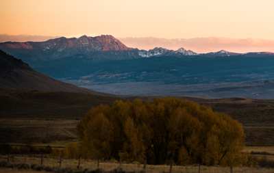 View across mountains in Steamboat Springs, Colorado, USA