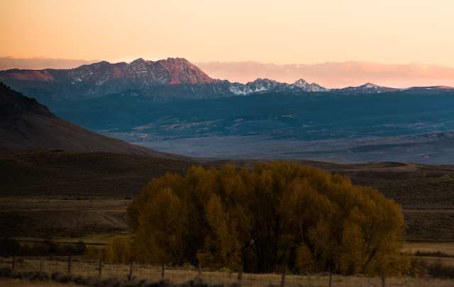 View across the mountainscape, Steamboat Springs, Colorado