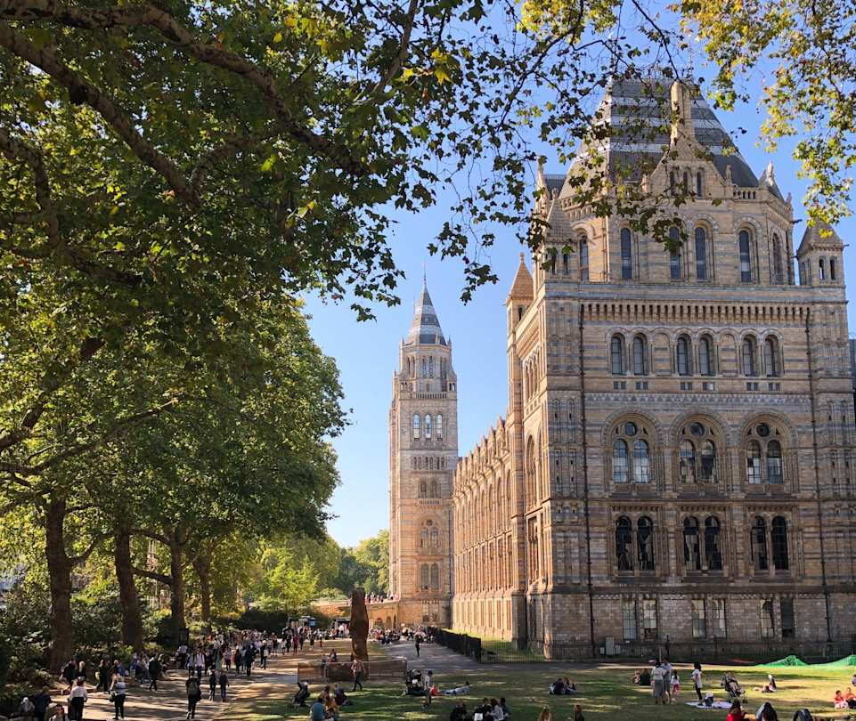Exterior and grounds of the Natural History Museum, London