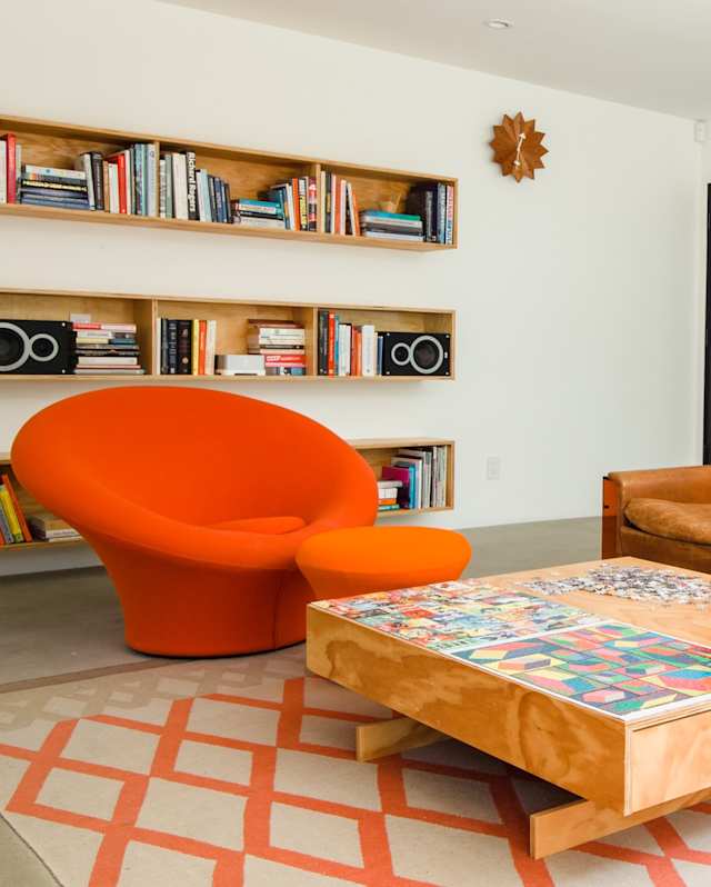 Living area in Mid-Century Meets Modern, Plum Guide home in Palm Springs