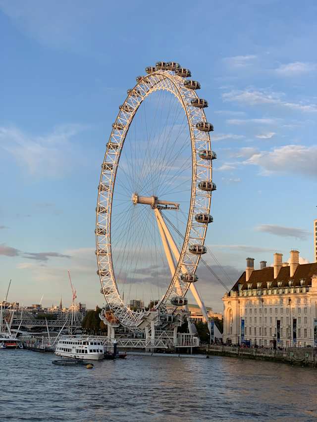 View of the London Eye from the Thames