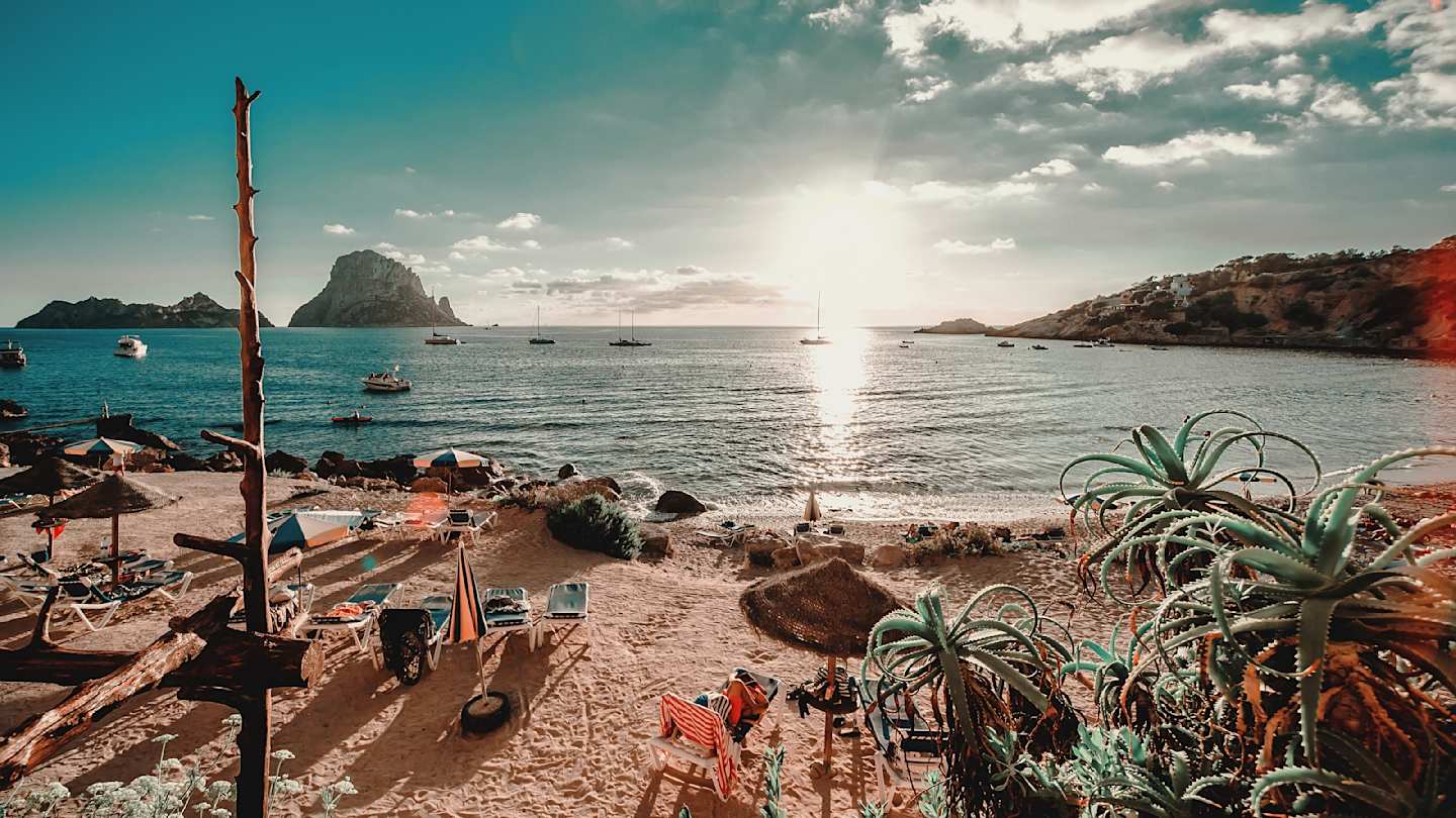 View of Cala d'Hort Beach, Ibiza